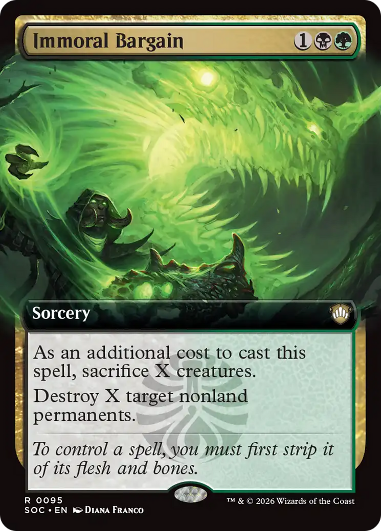 Immoral Bargain (Extended Art) [Secrets of Strixhaven Commander] Magic: The Gathering | Lots Moore NSW