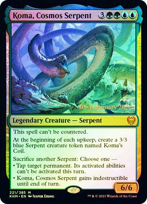 Koma, Cosmos Serpent [Kaldheim Prerelease Promos] | Lots Moore NSW
