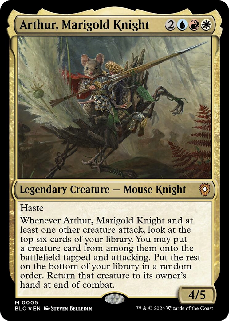 Arthur, Marigold Knight [Bloomburrow Commander] | Lots Moore NSW