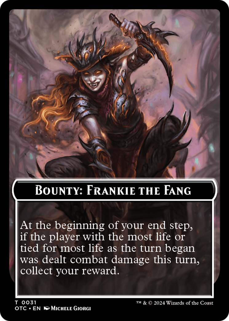 Bounty: Frankie the Fang // Bounty Rules Double-Sided Token [Outlaws of Thunder Junction Commander Tokens] | Lots Moore NSW