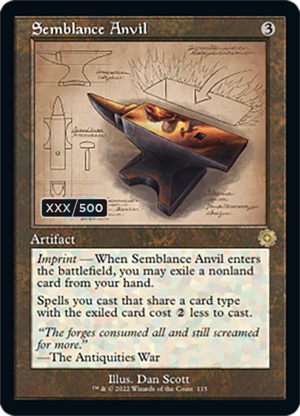 Semblance Anvil (Retro Schematic) (Serialized) [The Brothers' War Retro Artifacts] | Lots Moore NSW