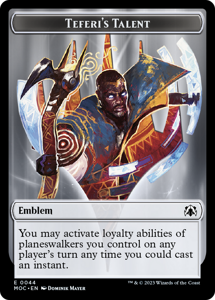 Elemental (9) // Teferi's Talent Emblem Double-Sided Token [March of the Machine Tokens] | Lots Moore NSW