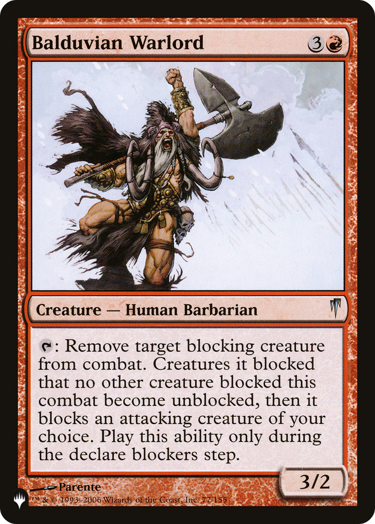 Balduvian Warlord [The List] | Lots Moore NSW
