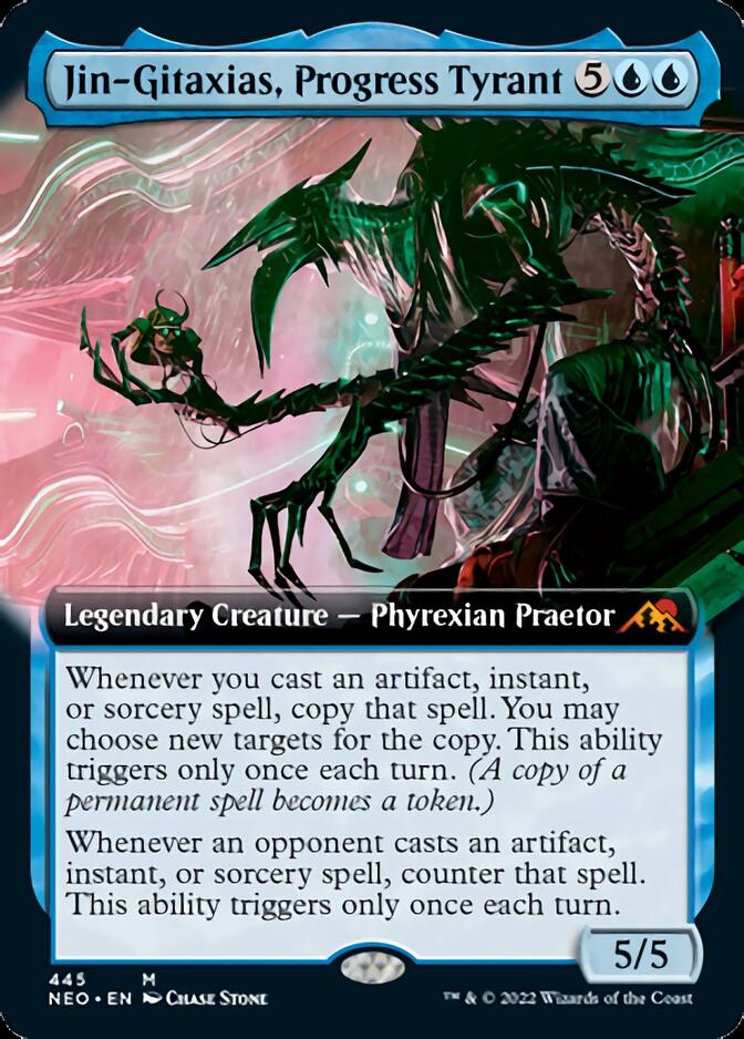 Jin-Gitaxias, Progress Tyrant (Extended Art) [Kamigawa: Neon Dynasty] | Lots Moore NSW