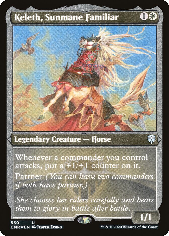Keleth, Sunmane Familiar (Etched) [Commander Legends] | Lots Moore NSW