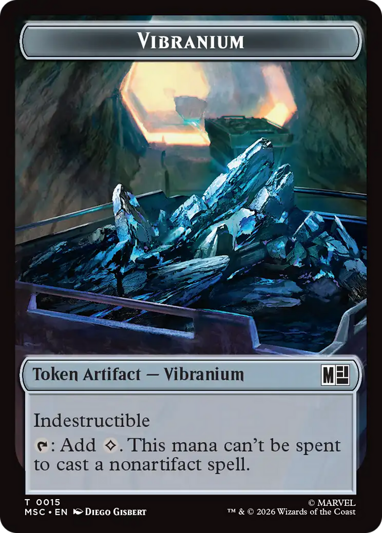 Beast // Vibranium Double-Sided Token [Marvel Super Heroes Commander Tokens] | Lots Moore NSW