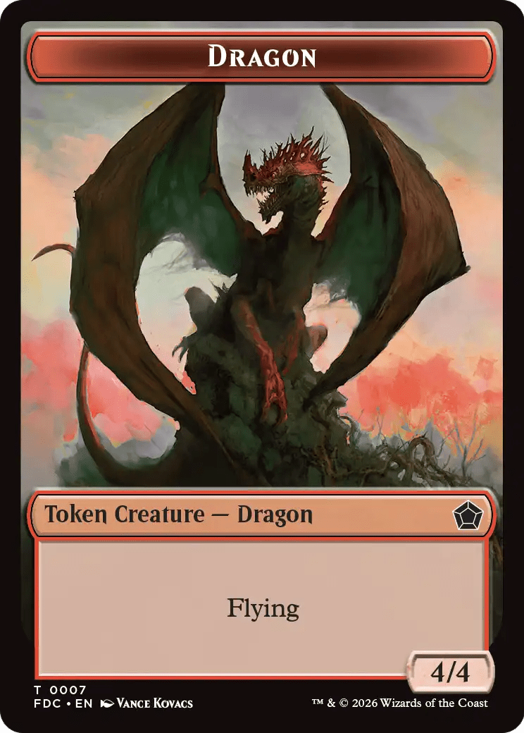 Dragon (0007) // Treasure Double-Sided Token [Foundations Commander Tokens] - Lots Moore NSW | Lots Moore NSW