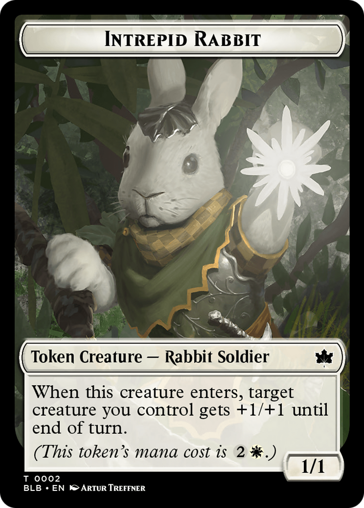 Wall // Intrepid Rabbit Double-Sided Token [Bloomburrow Tokens] | Lots Moore NSW