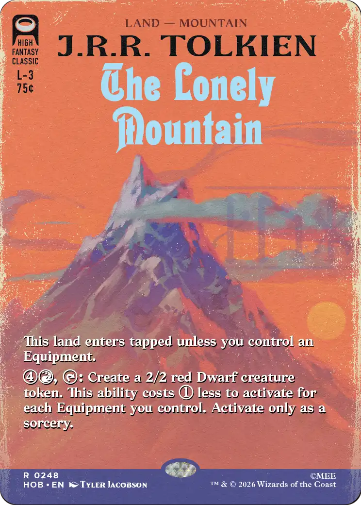 The Lonely Mountain (Borderless) (0248) (Surge Foil) [The Hobbit] | Lots Moore NSW