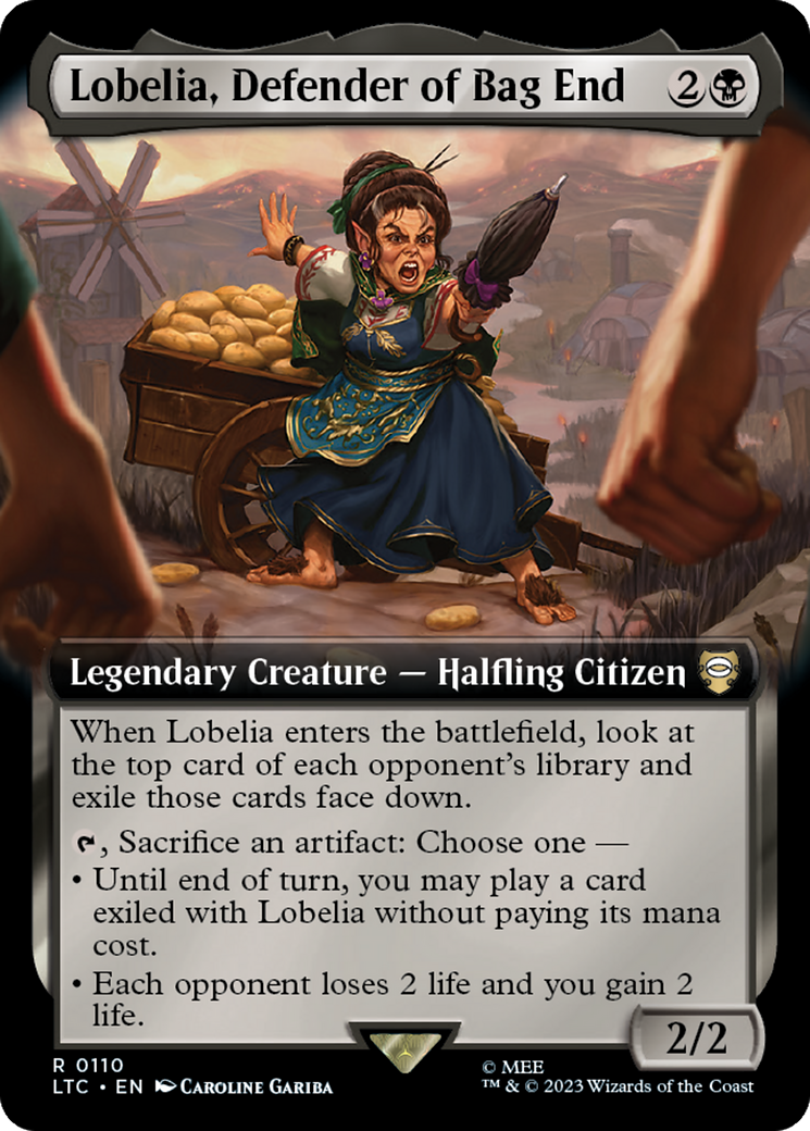 Lobelia, Defender of Bag End (Extended Art) [The Lord of the Rings: Tales of Middle-Earth Commander] | Lots Moore NSW