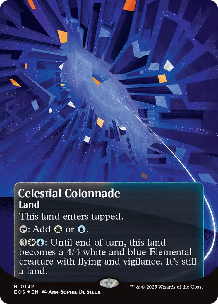 Celestial Colonnade (0142) (Borderless) (Galaxy Foil) [Edge of Eternities: Stellar Sights] | Lots Moore NSW