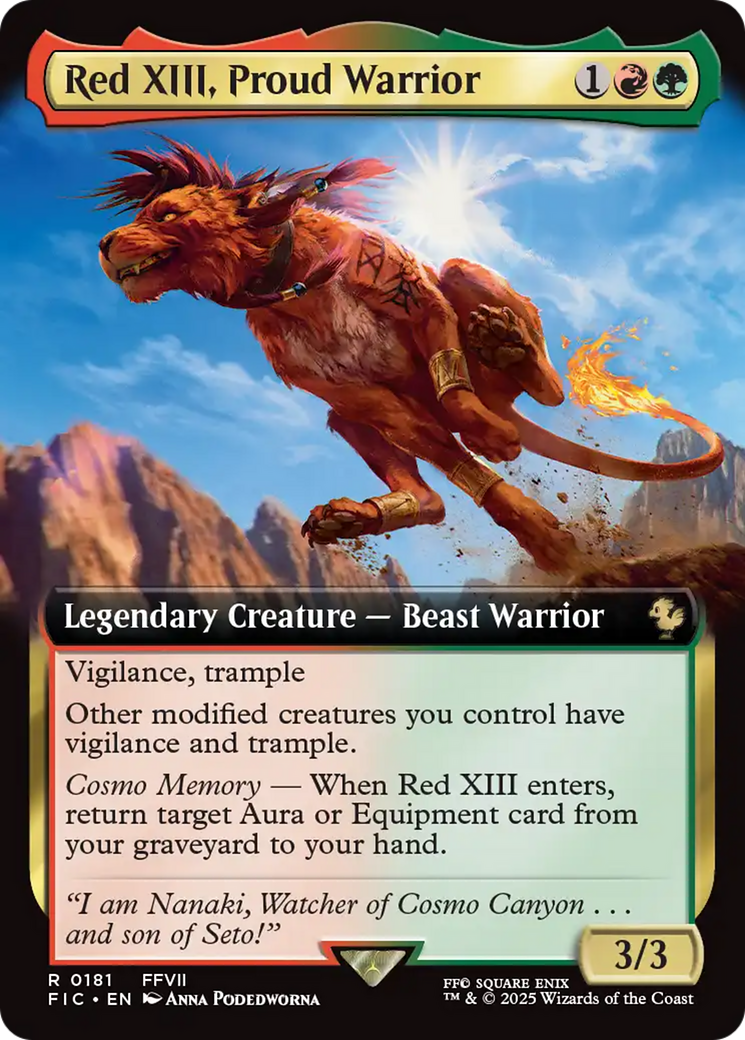 Red XIII, Proud Warrior (Extended Art) [FINAL FANTASY Commander] | Lots Moore NSW