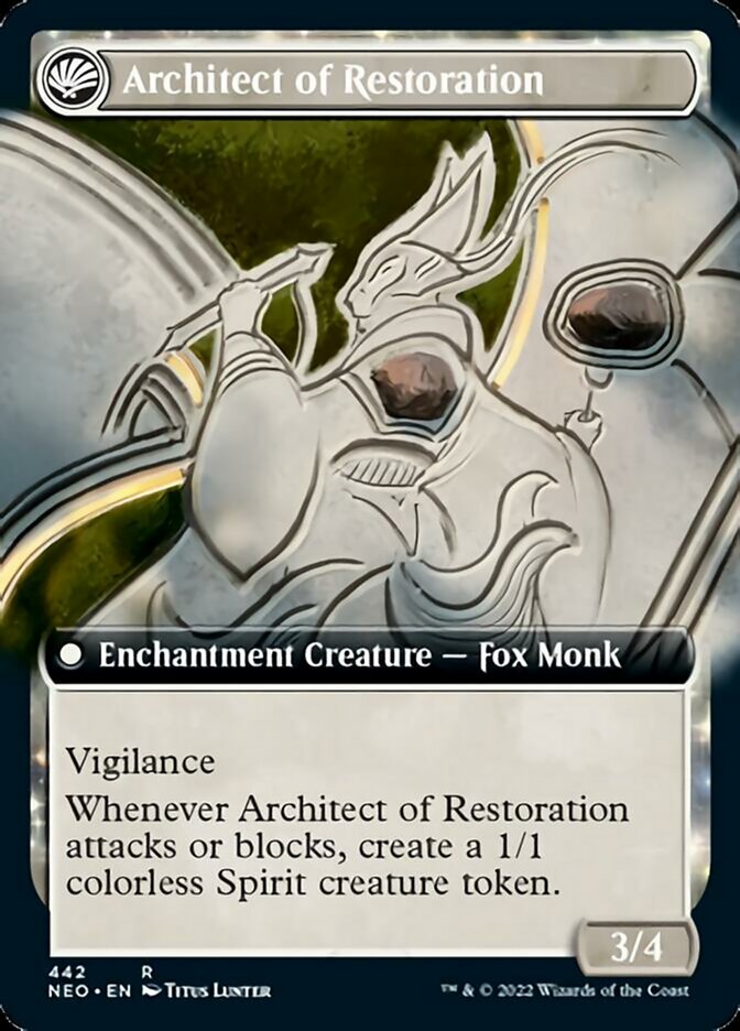 The Restoration of Eiganjo // Architect of Restoration (Extended Art) [Kamigawa: Neon Dynasty] | Lots Moore NSW