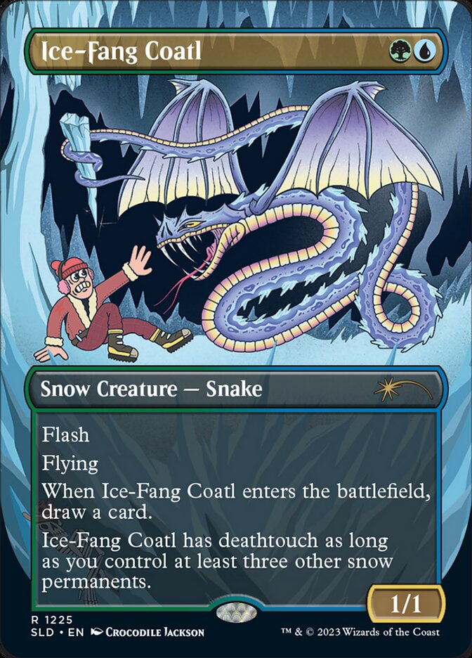 Ice-Fang Coatl (Borderless) [Secret Lair Drop Series] | Lots Moore NSW