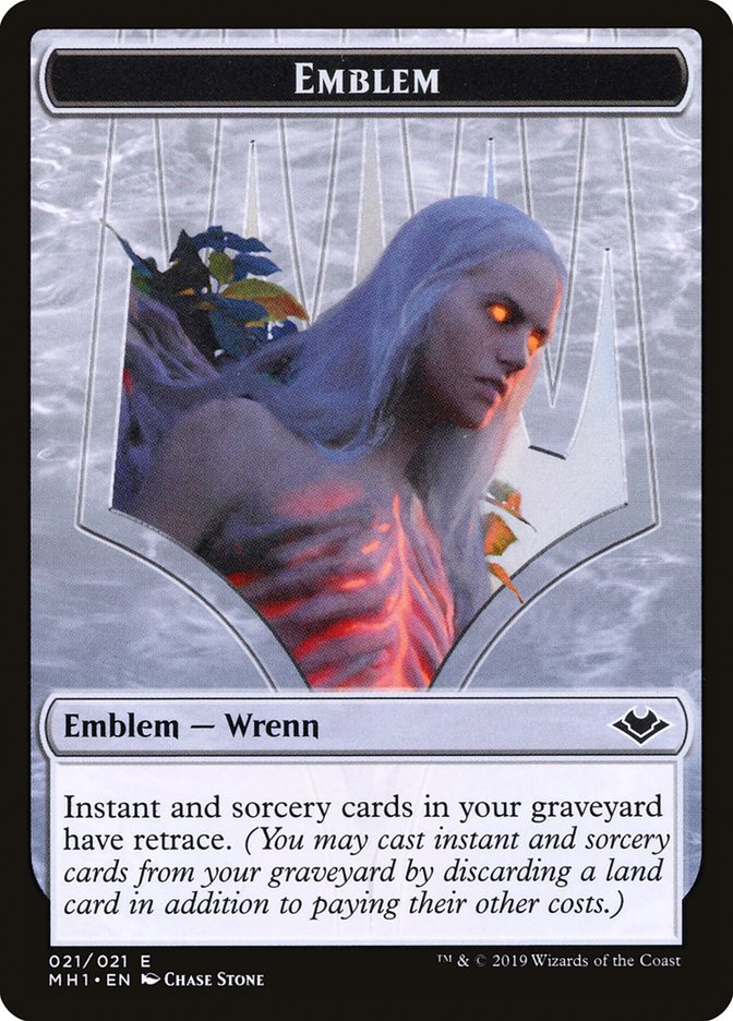 Zombie (007) // Wrenn and Six Emblem (021) Double-Sided Token [Modern Horizons Tokens] | Lots Moore NSW