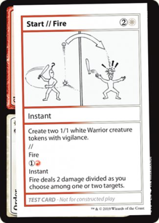 Start // Fire (2021 Edition) [Mystery Booster Playtest Cards] | Lots Moore NSW