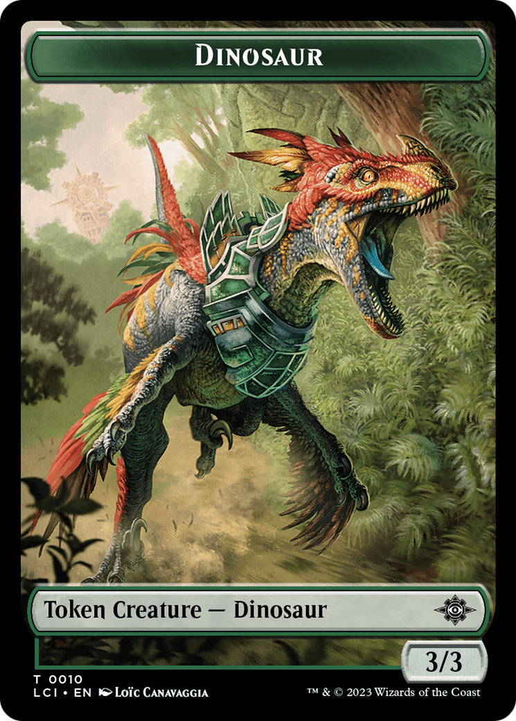Gnome // Dinosaur (0010) Double-Sided Token [The Lost Caverns of Ixalan Tokens] | Lots Moore NSW