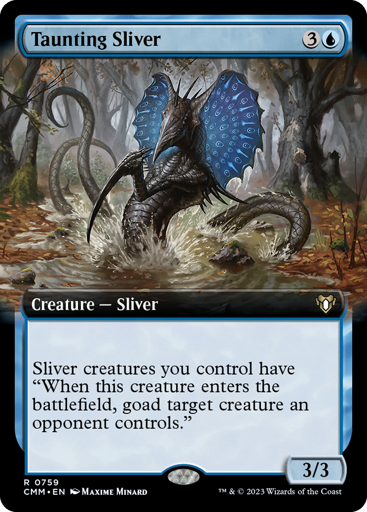 Taunting Sliver (Extended Art) [Commander Masters] | Lots Moore NSW