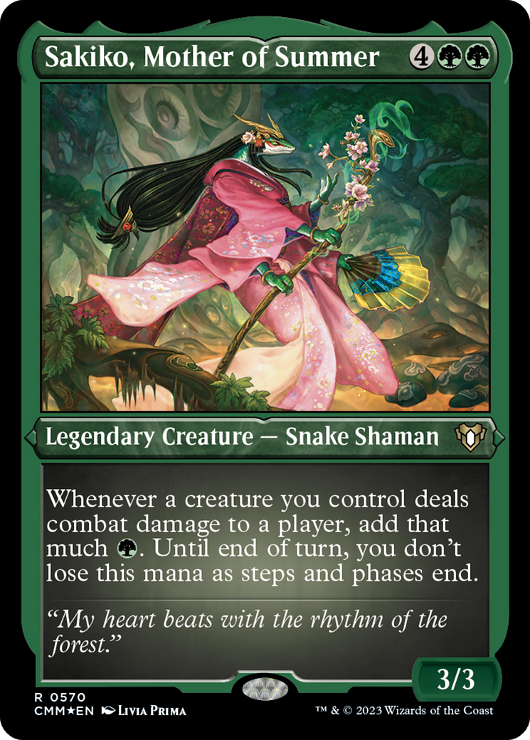 Sakiko, Mother of Summer (Foil Etched) [Commander Masters] | Lots Moore NSW