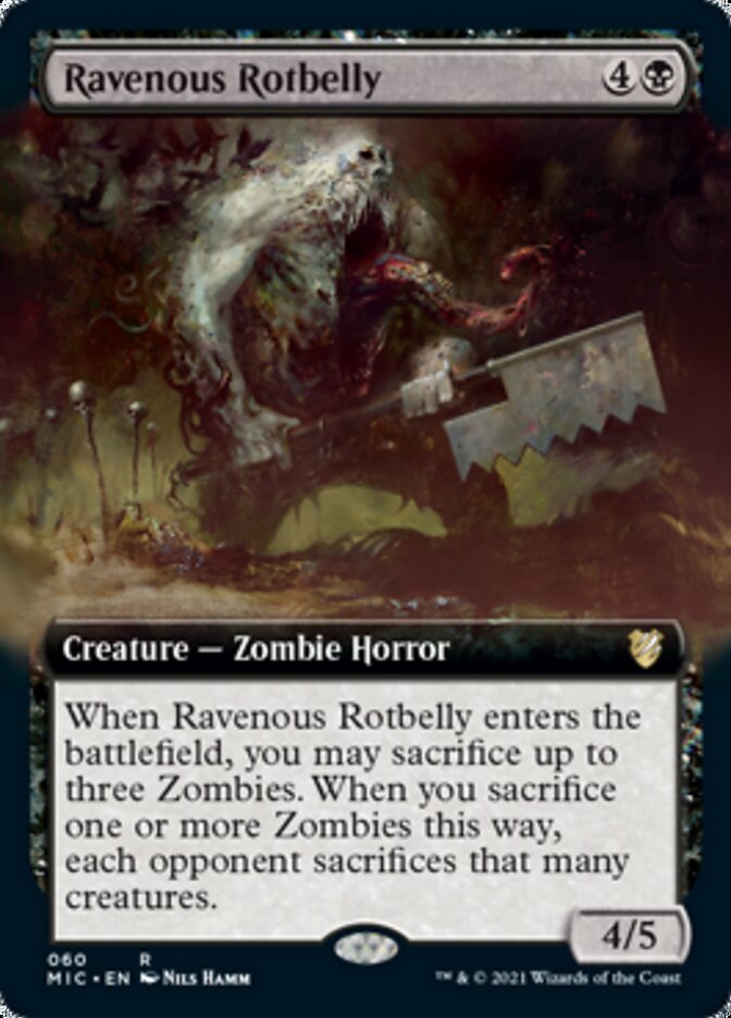 Ravenous Rotbelly (Extended Art) [Innistrad: Midnight Hunt Commander] | Lots Moore NSW