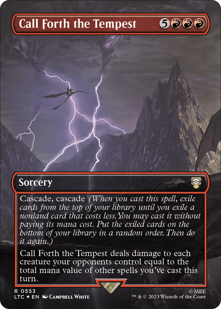 Call Forth the Tempest (Borderless) (Surge Foil) [The Lord of the Rings: Tales of Middle-Earth Commander] | Lots Moore NSW