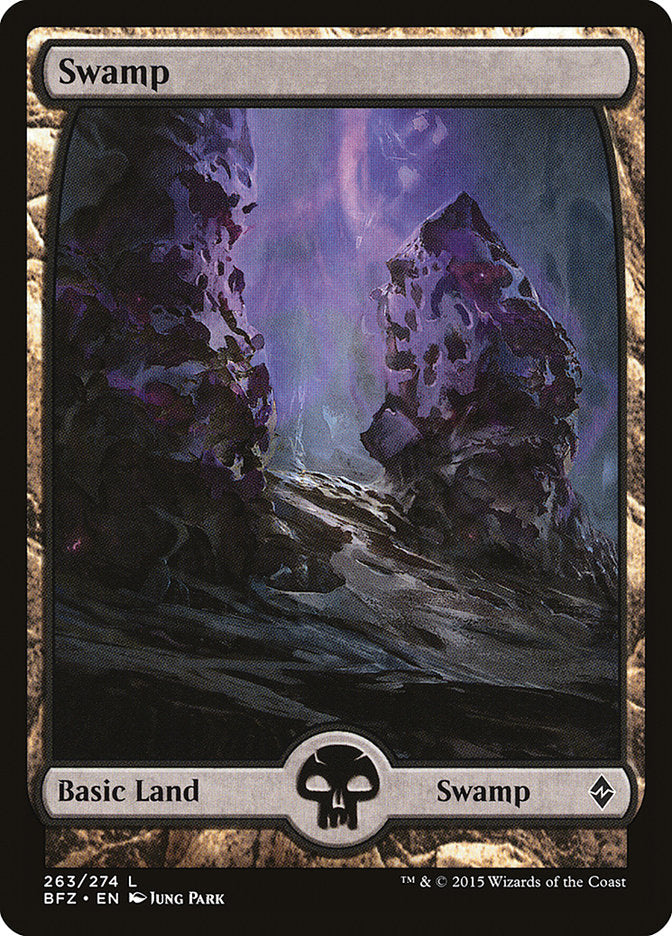 Swamp (263) (Full Art) [Battle for Zendikar] | Lots Moore NSW