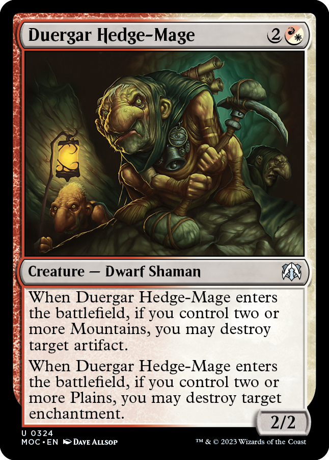 Duergar Hedge-Mage [March of the Machine Commander] | Lots Moore NSW