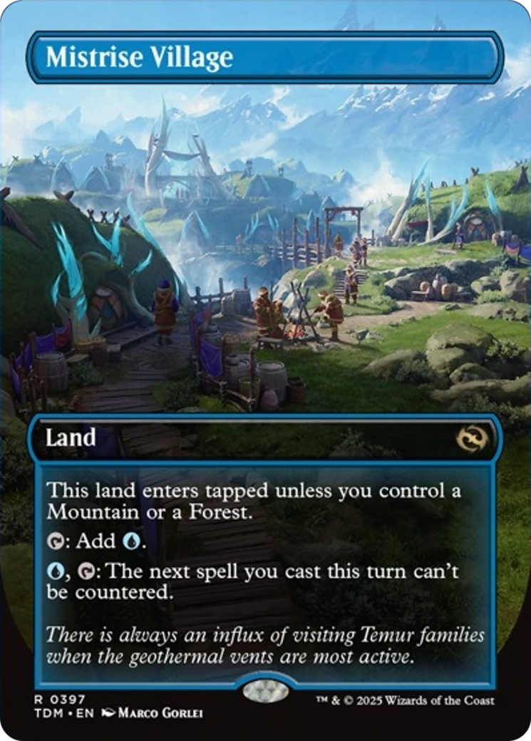 Mistrise Village (Borderless) [Tarkir: Dragonstorm] | Lots Moore NSW