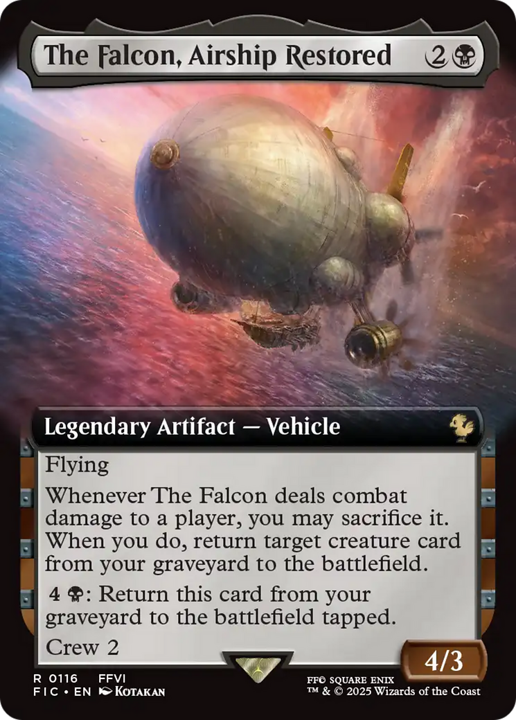 The Falcon, Airship Restored (Extended Art) [FINAL FANTASY Commander] | Lots Moore NSW