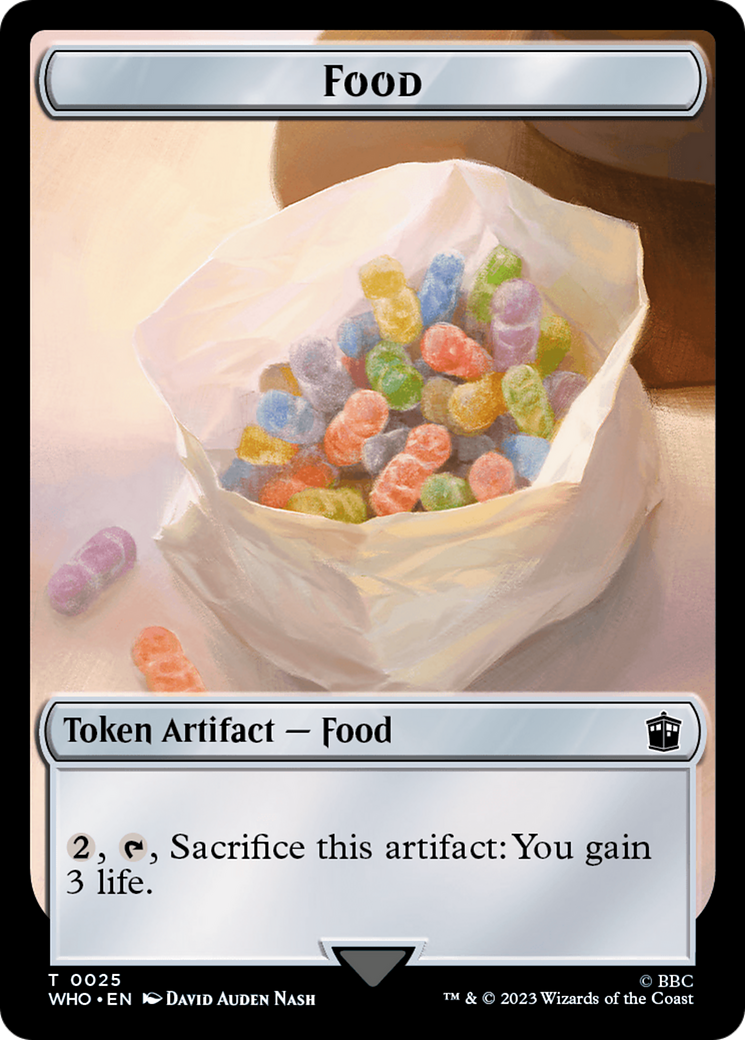 Soldier // Food (0025) Double-Sided Token [Doctor Who Tokens] | Lots Moore NSW
