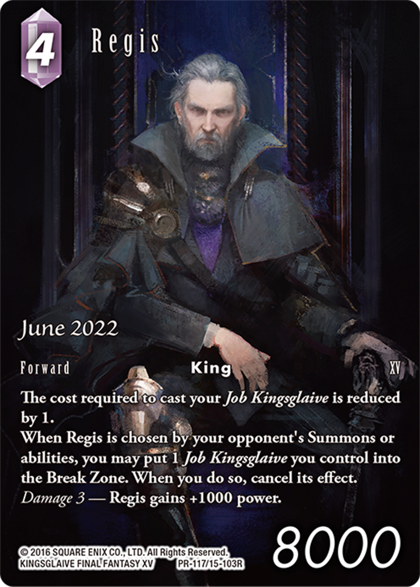 Regis (Full Art) (June 2022) [Crystal Dominion Promo Cards] | Lots Moore NSW