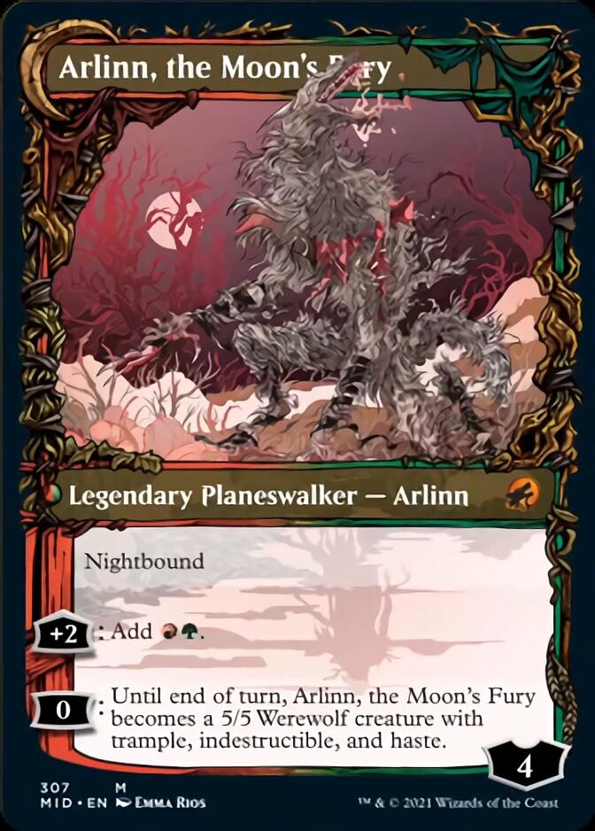 Arlinn, the Pack's Hope // Arlinn, the Moon's Fury (Showcase Equinox) [Innistrad: Midnight Hunt] | Lots Moore NSW