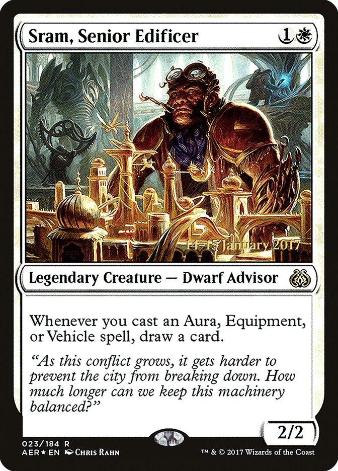 Sram, Senior Edificer [Aether Revolt Prerelease Promos] | Lots Moore NSW
