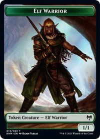 Elf Warrior // Servo Double-Sided Token [Kaldheim Commander Tokens] | Lots Moore NSW