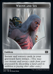 Wrenn and Six Emblem // Monk Double-Sided Token [Double Masters 2022 Tokens] | Lots Moore NSW
