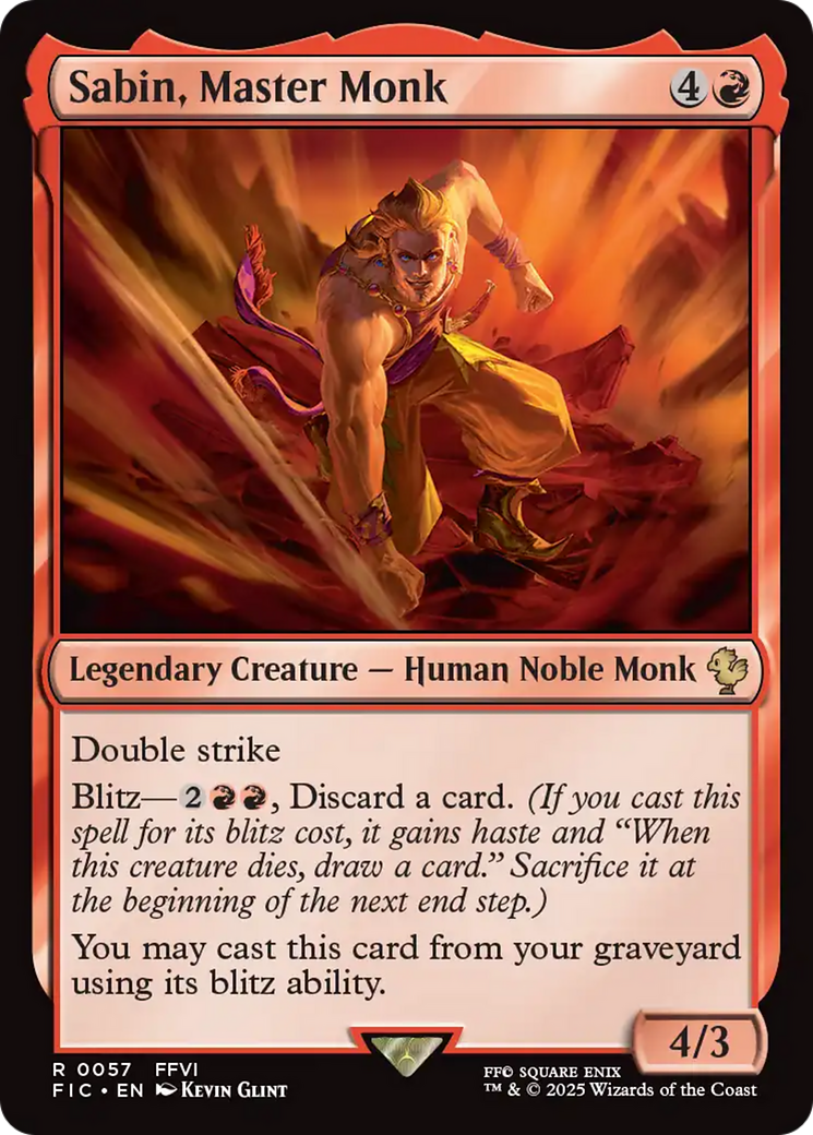 Sabin, Master Monk [FINAL FANTASY Commander] | Lots Moore NSW