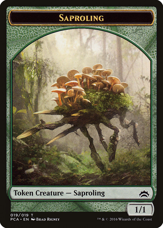 Dragon // Saproling Double-Sided Token [Planechase Anthology Tokens] | Lots Moore NSW