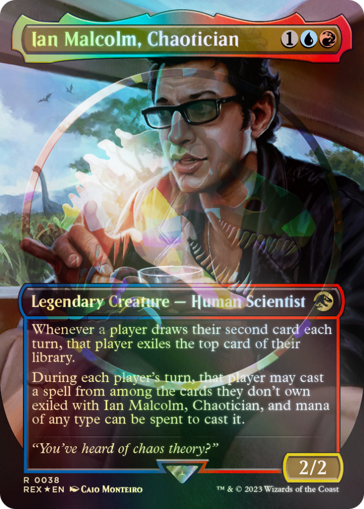 Ian Malcolm, Chaotician (Emblem) (Borderless) [Jurassic World Collection Tokens] | Lots Moore NSW