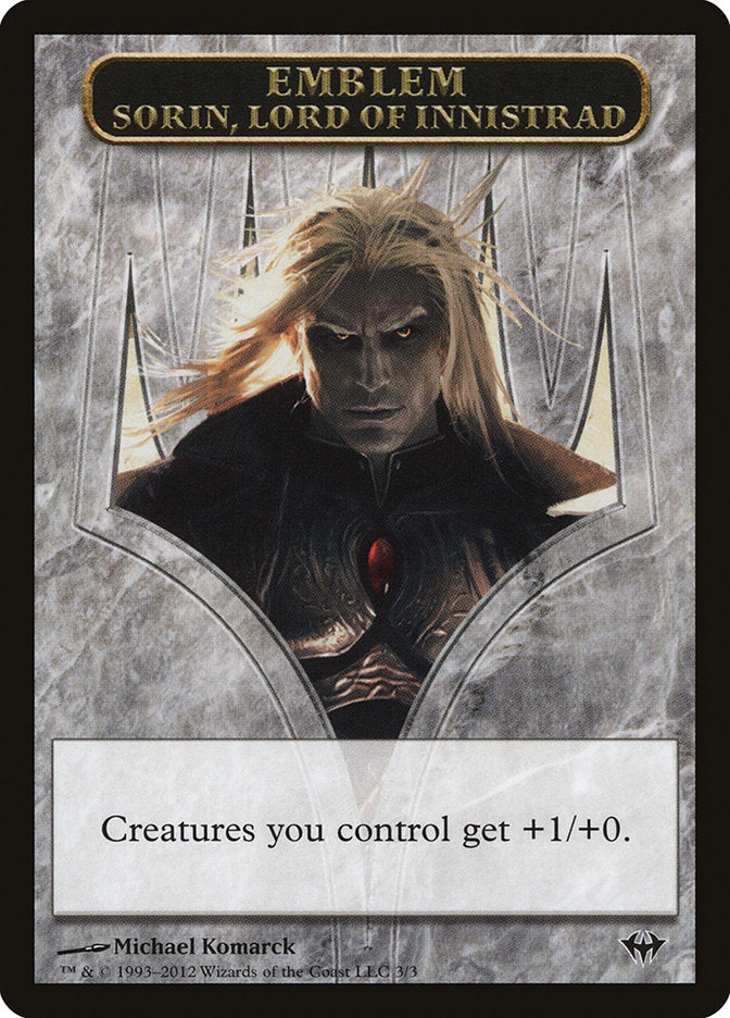 Sorin, Lord of Innistrad Emblem [Dark Ascension Tokens] | Lots Moore NSW
