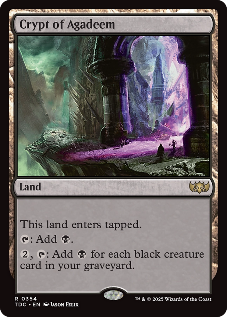 Crypt of Agadeem [Tarkir: Dragonstorm Commander] | Lots Moore NSW