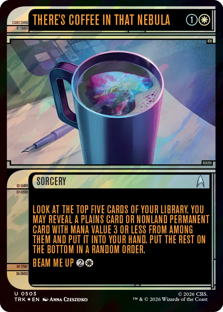 There's Coffee in that Nebula (Showcase) (Surge Foil) [Star Trek] | Lots Moore NSW