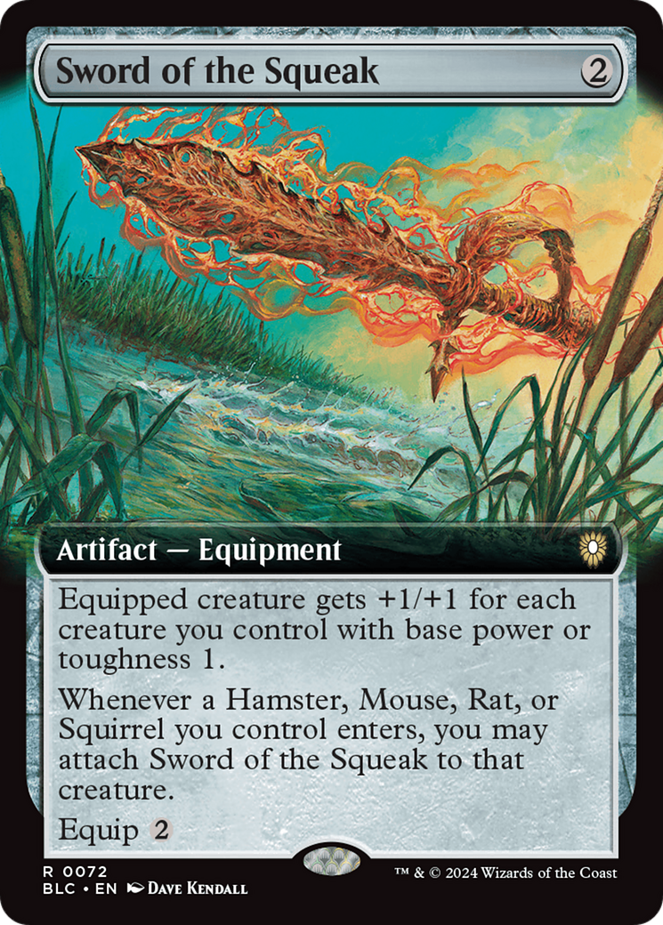 Sword of the Squeak (Extended Art) [Bloomburrow Commander] | Lots Moore NSW