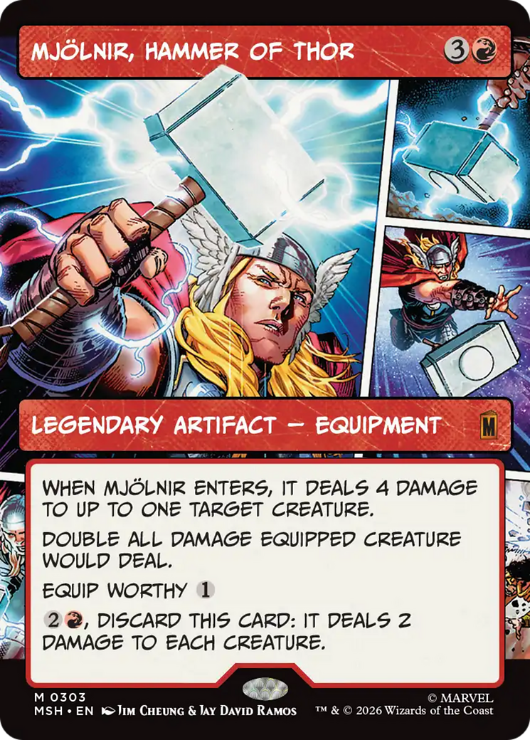 Mjolnir, Hammer of Thor (Borderless) (0303) [Marvel Super Heroes] | Lots Moore NSW