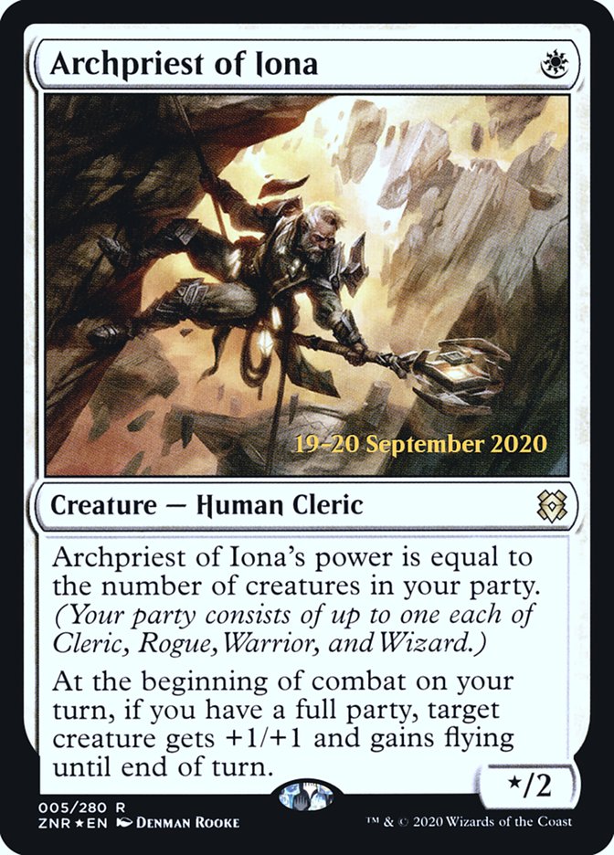 Archpriest of Iona [Zendikar Rising Prerelease Promos] | Lots Moore NSW