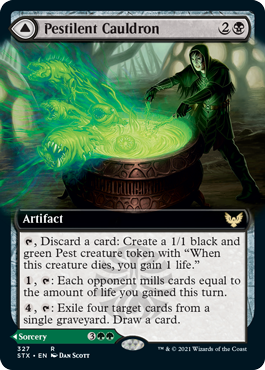 Pestilent Cauldron // Restorative Burst (Extended Art) [Strixhaven: School of Mages] | Lots Moore NSW