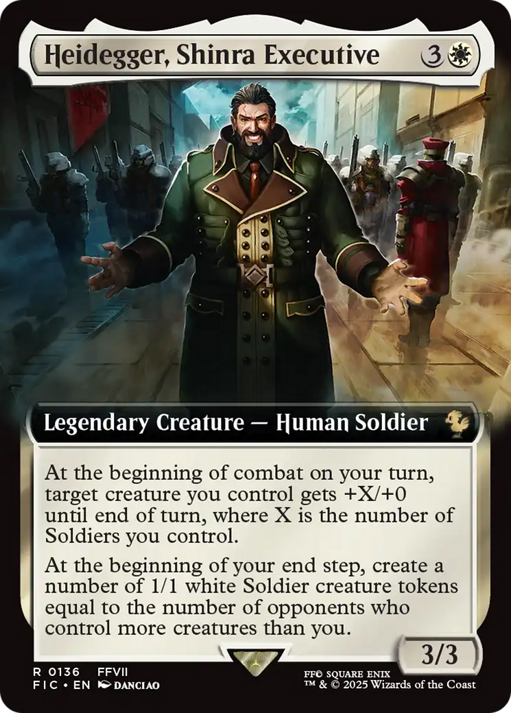 Heidegger, Shinra Executive (Extended Art) [FINAL FANTASY Commander] | Lots Moore NSW