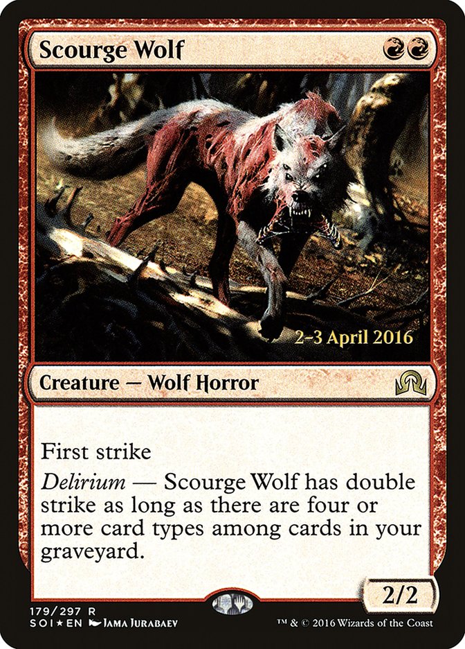 Scourge Wolf [Shadows over Innistrad Prerelease Promos] | Lots Moore NSW