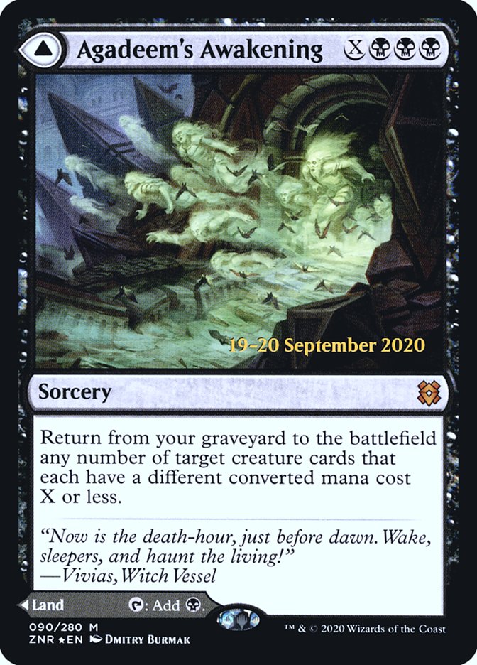 Agadeem's Awakening // Agadeem, the Undercrypt [Zendikar Rising Prerelease Promos] | Lots Moore NSW
