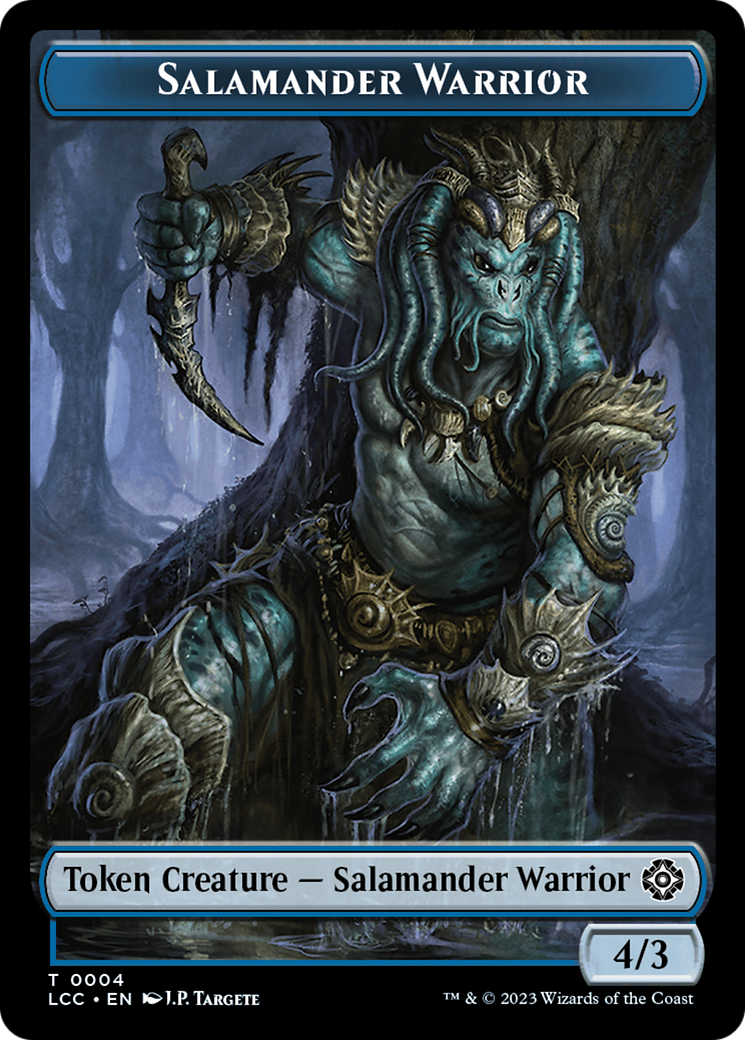 Salamander Warrior // Treasure Double-Sided Token [The Lost Caverns of Ixalan Commander Tokens] | Lots Moore NSW