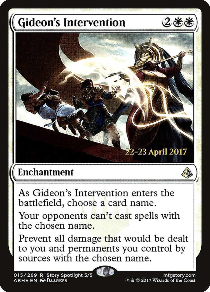 Gideon's Intervention [Amonkhet Prerelease Promos] | Lots Moore NSW